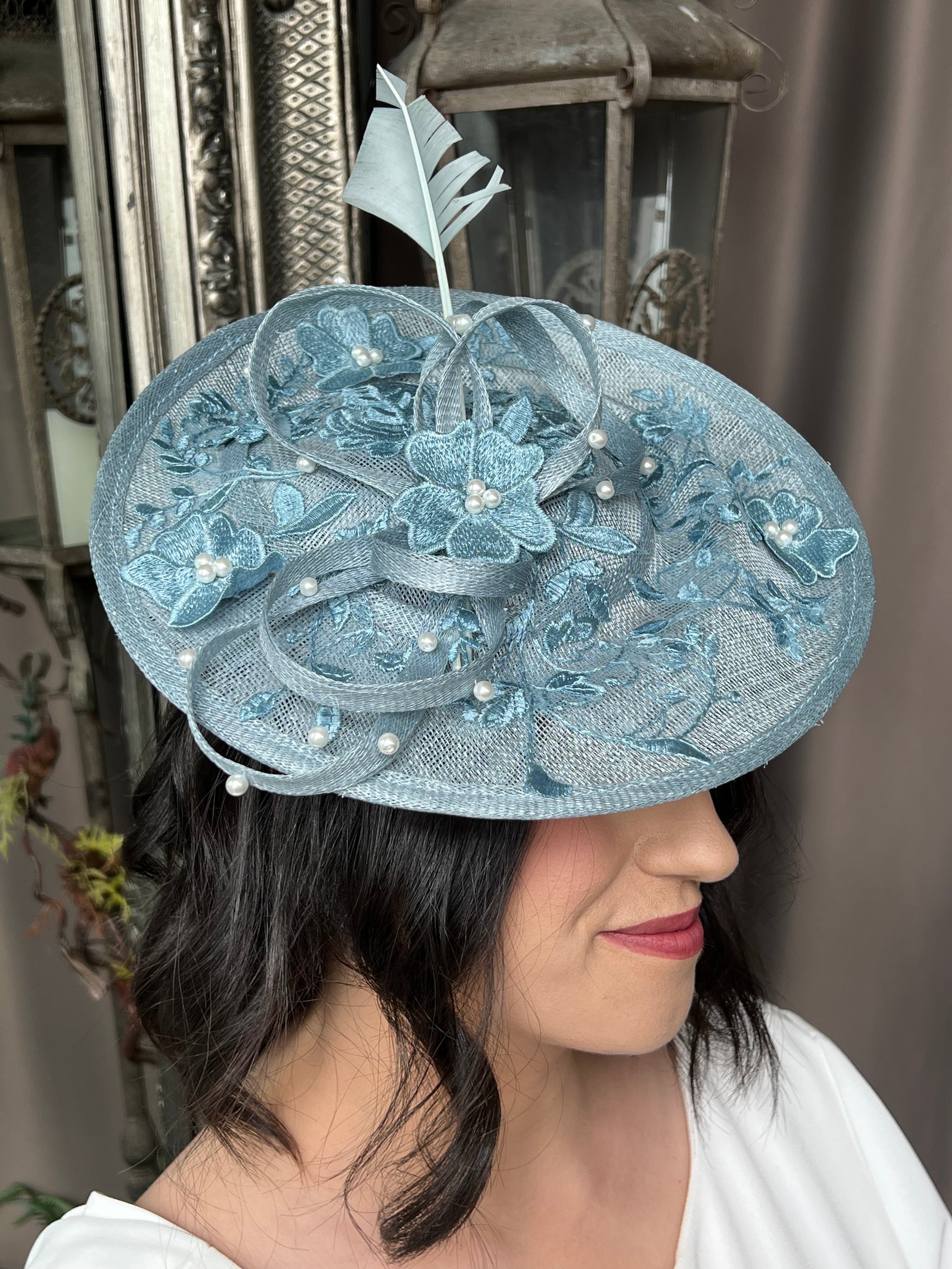 Lace wedding hats on sale