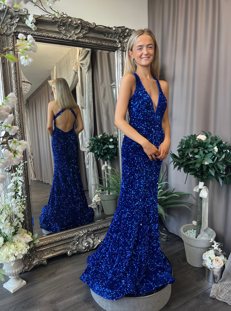 Blue debs dresses sales